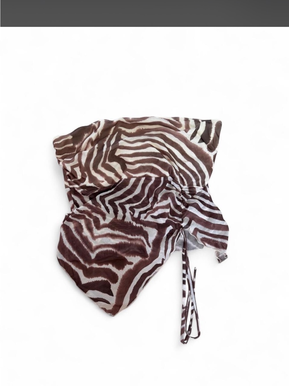 Women’s Zebra Print Brown Tube Top